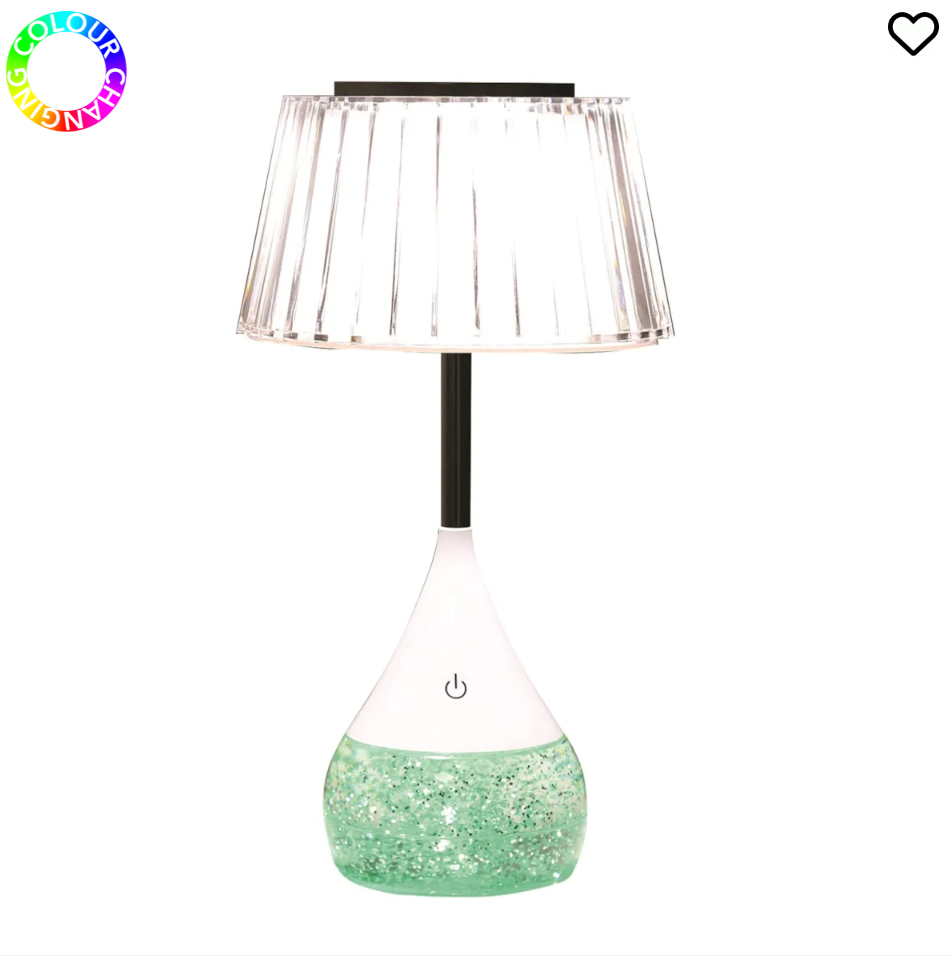 Pleated Shade Glitter Lamp4