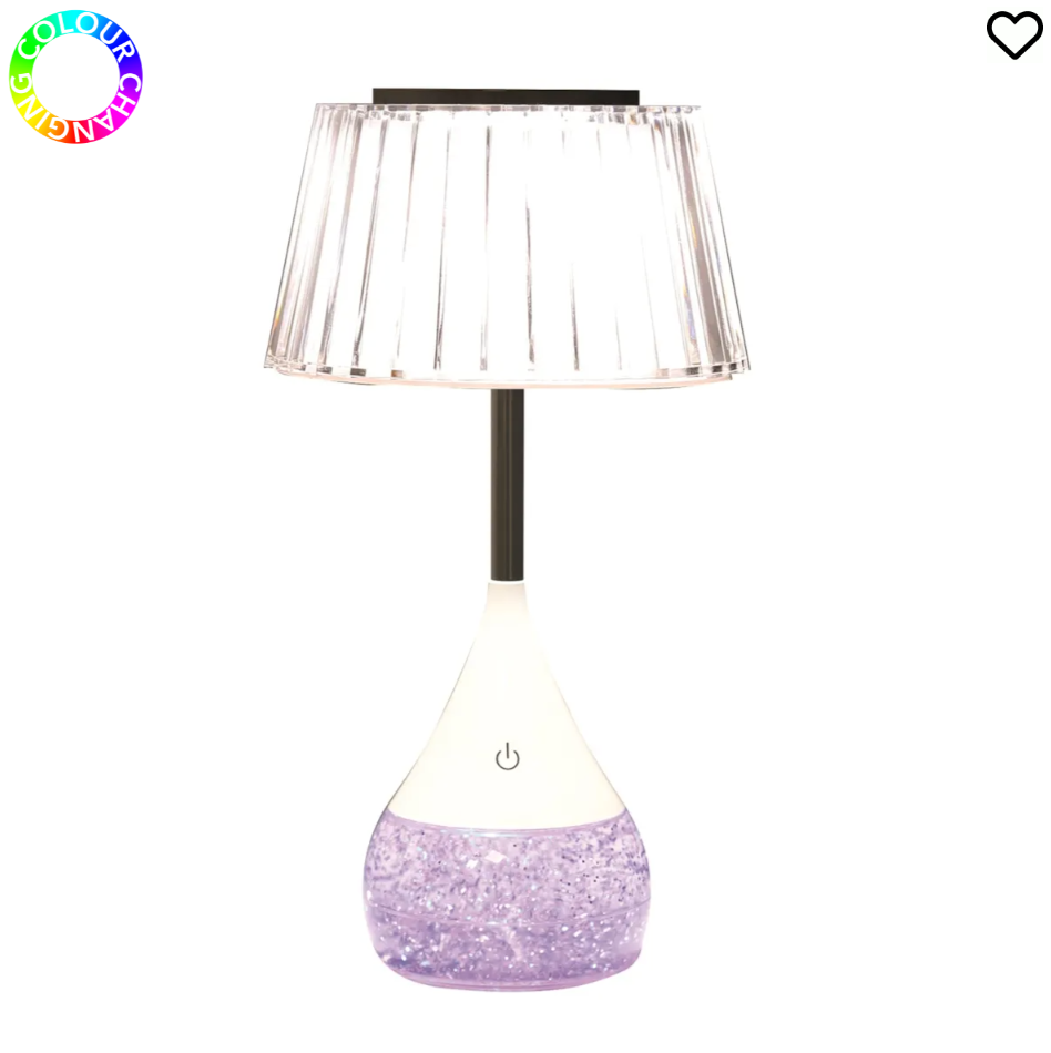 Pleated Shade Glitter Lamp3