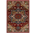 Decorative rug with intricate patterns on a white background