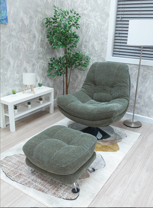 Armani Fabric Swivel Chair – Nature Sage Green