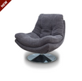 Armani Fabric Swivel Chair – Nature Dark Grey