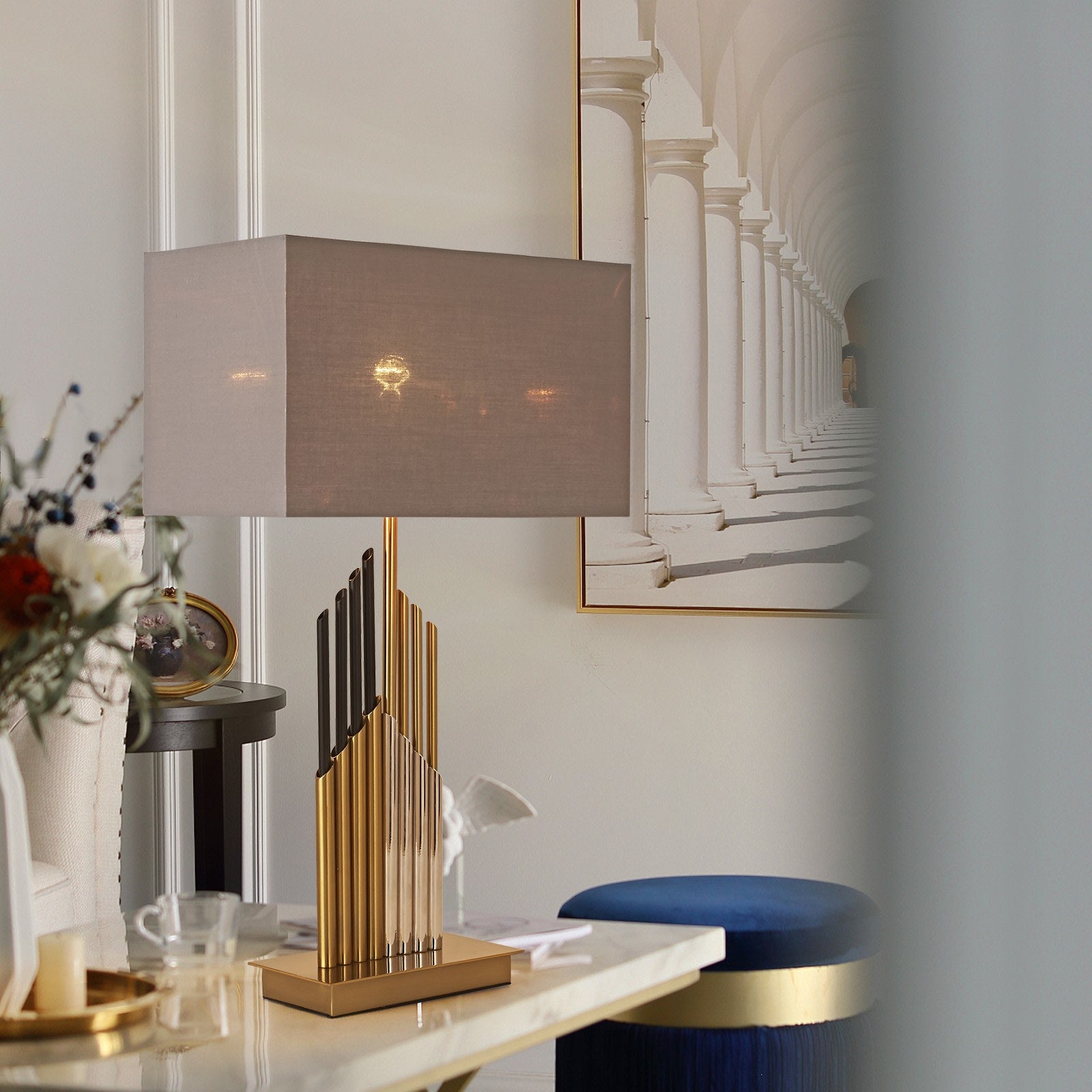 Verona Gold & Black Lamp