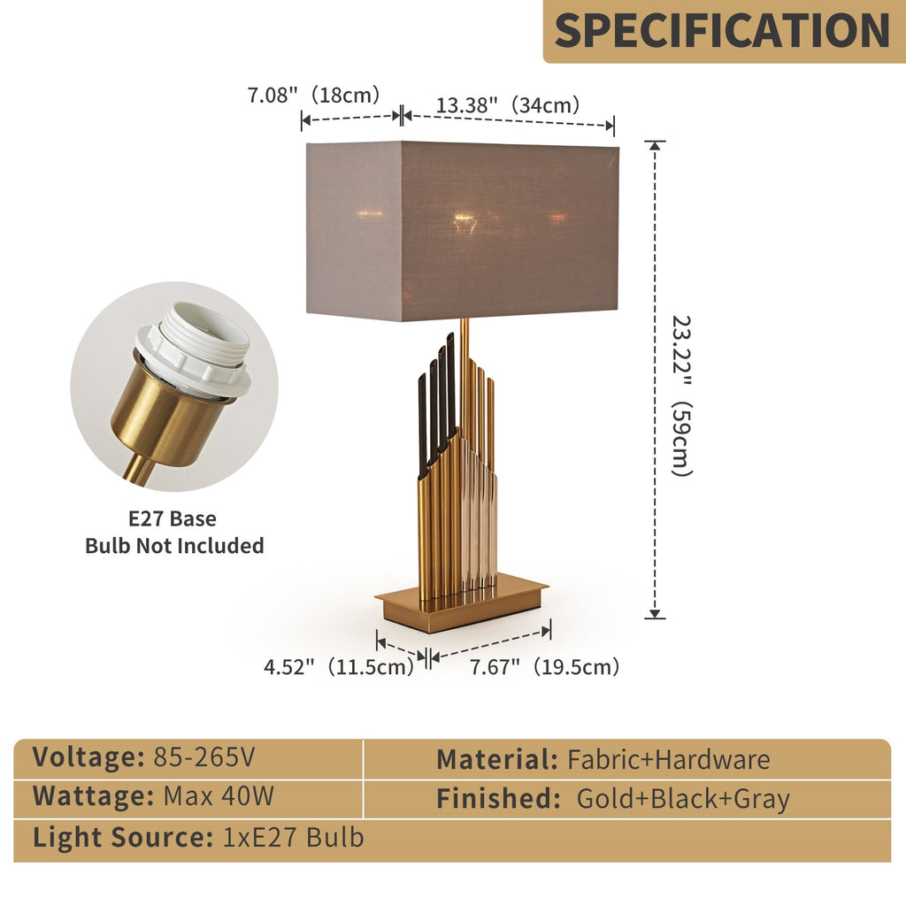 Verona Gold & Black Lamp