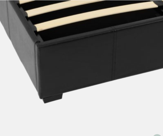 Waverley Storage Bed – Black Faux Leather (Available in 4'6" & 5')