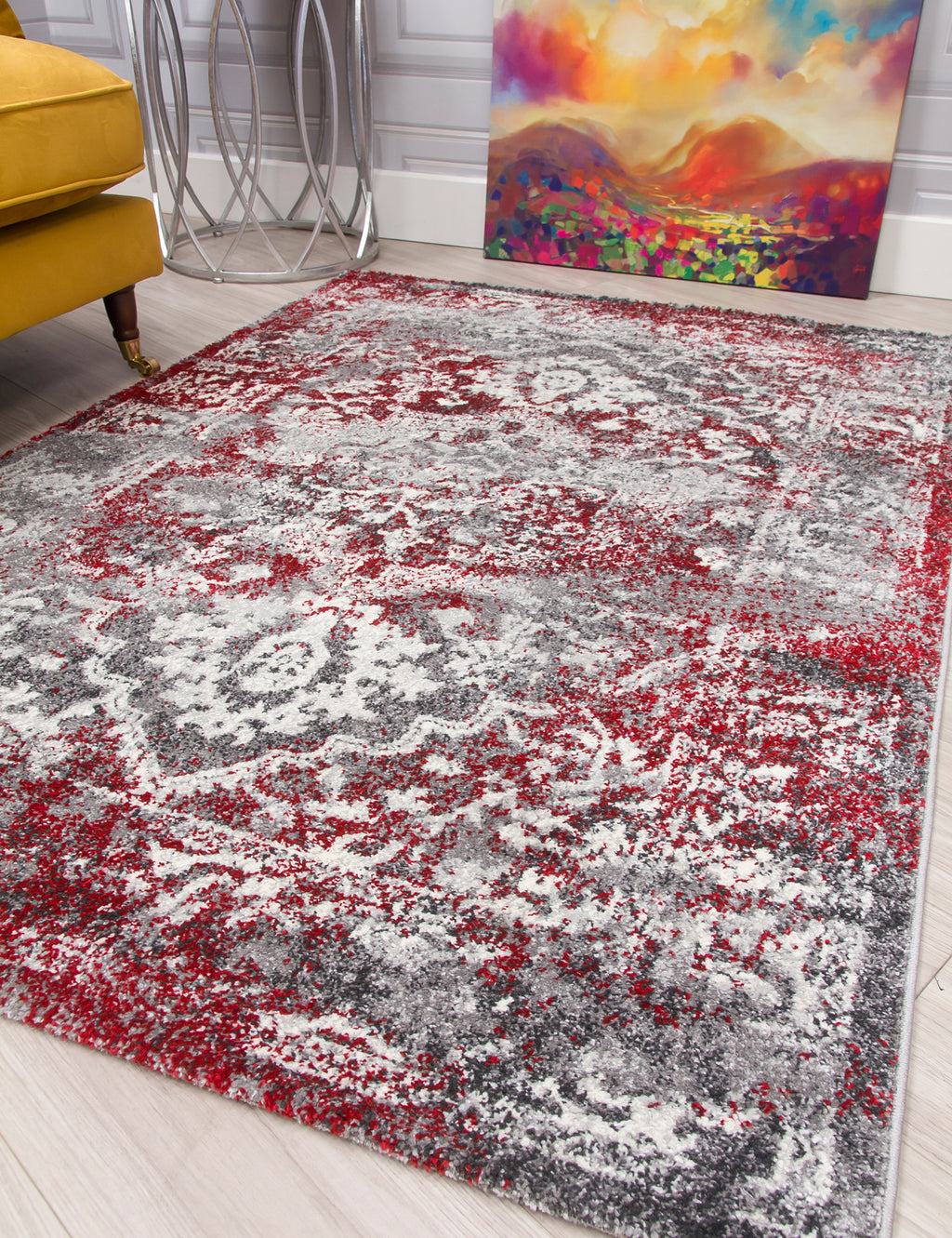 Antika Medallion Red Rug