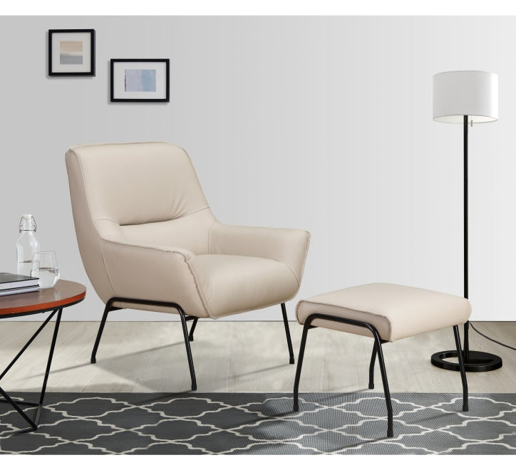 Lindo Leather Chair and FootStool