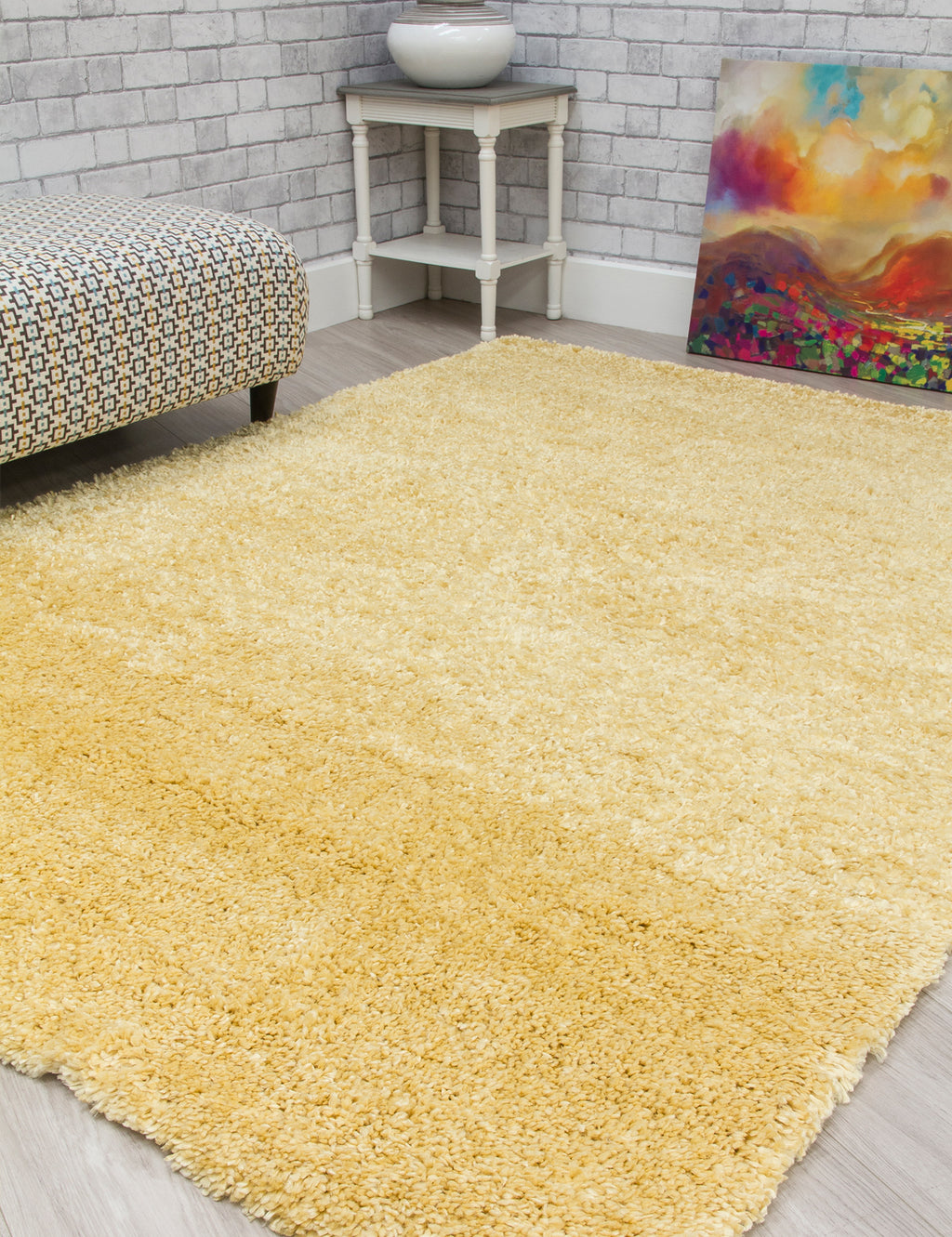 Dreams Shaggy Yellow Rug