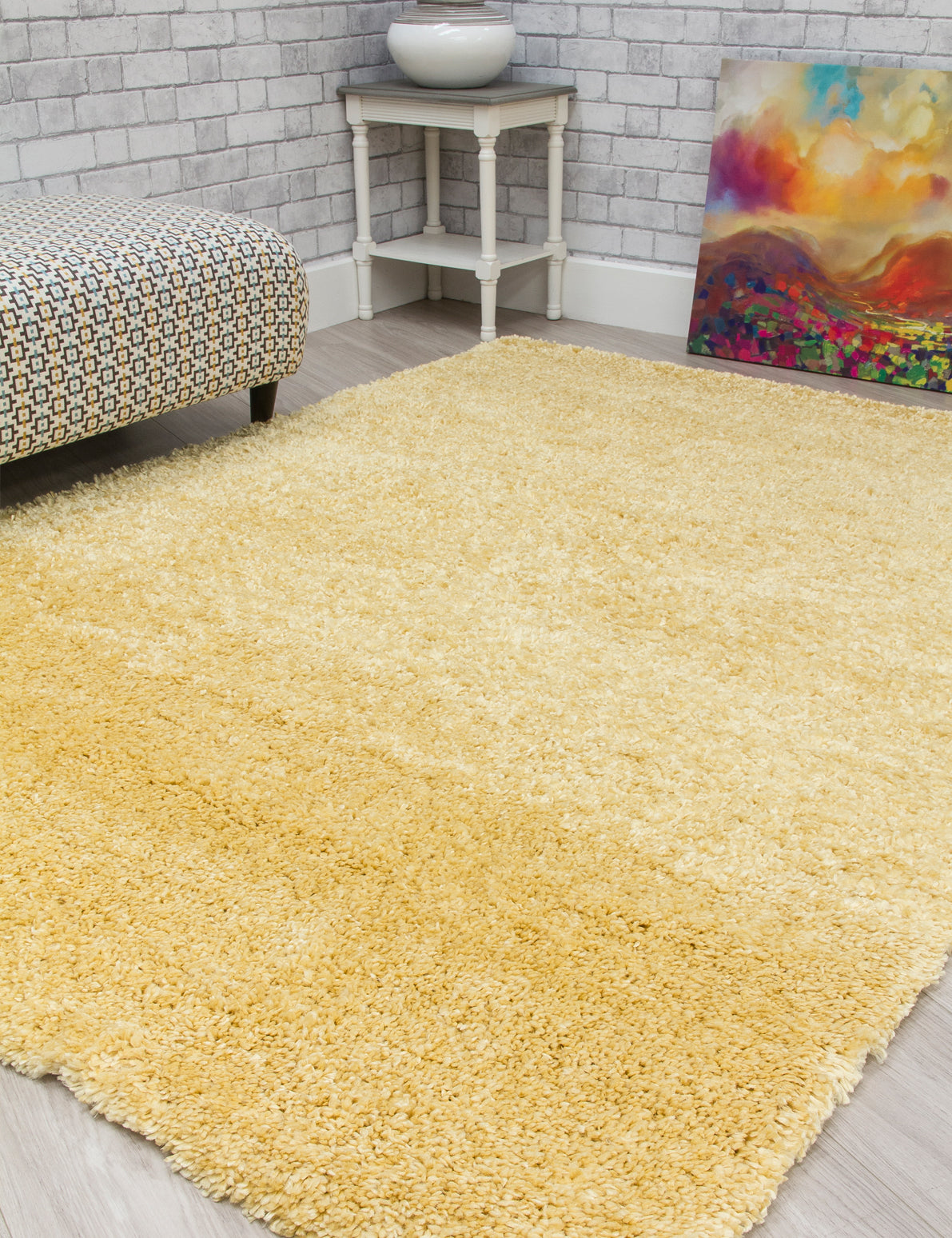Dreams Shaggy Yellow Rug