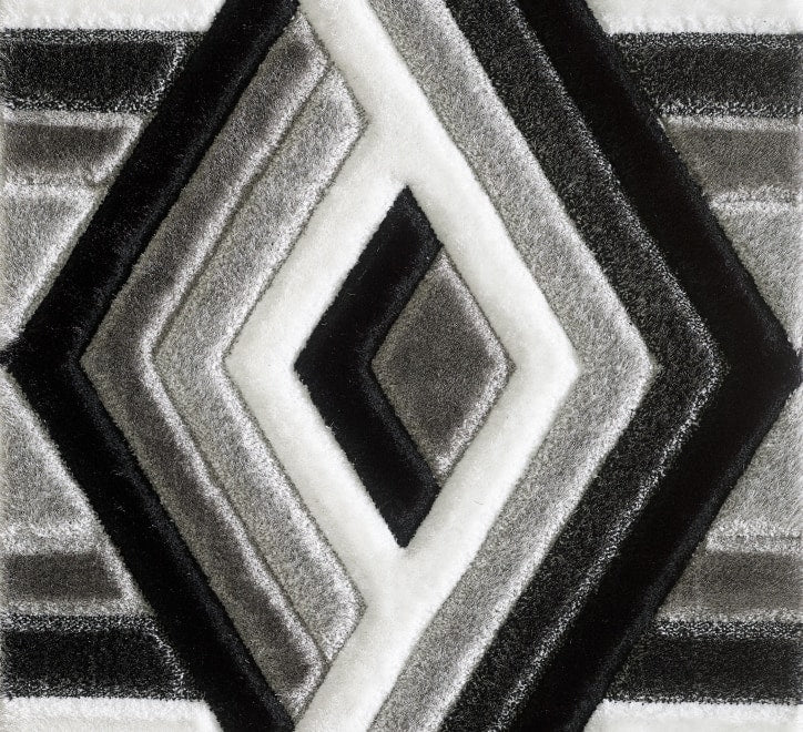 Saturn Rug - Black Grey