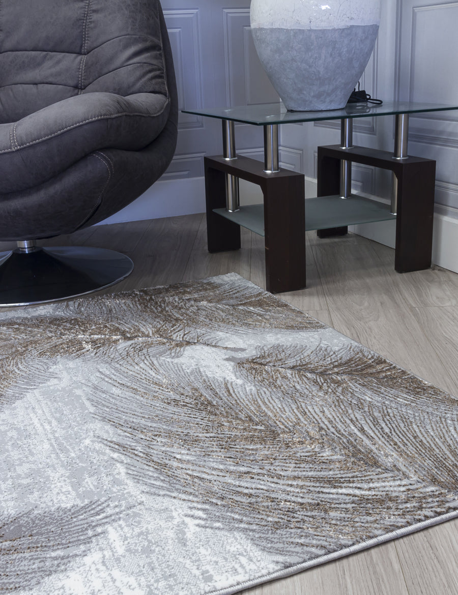 Boutique Plumes Grey Rug