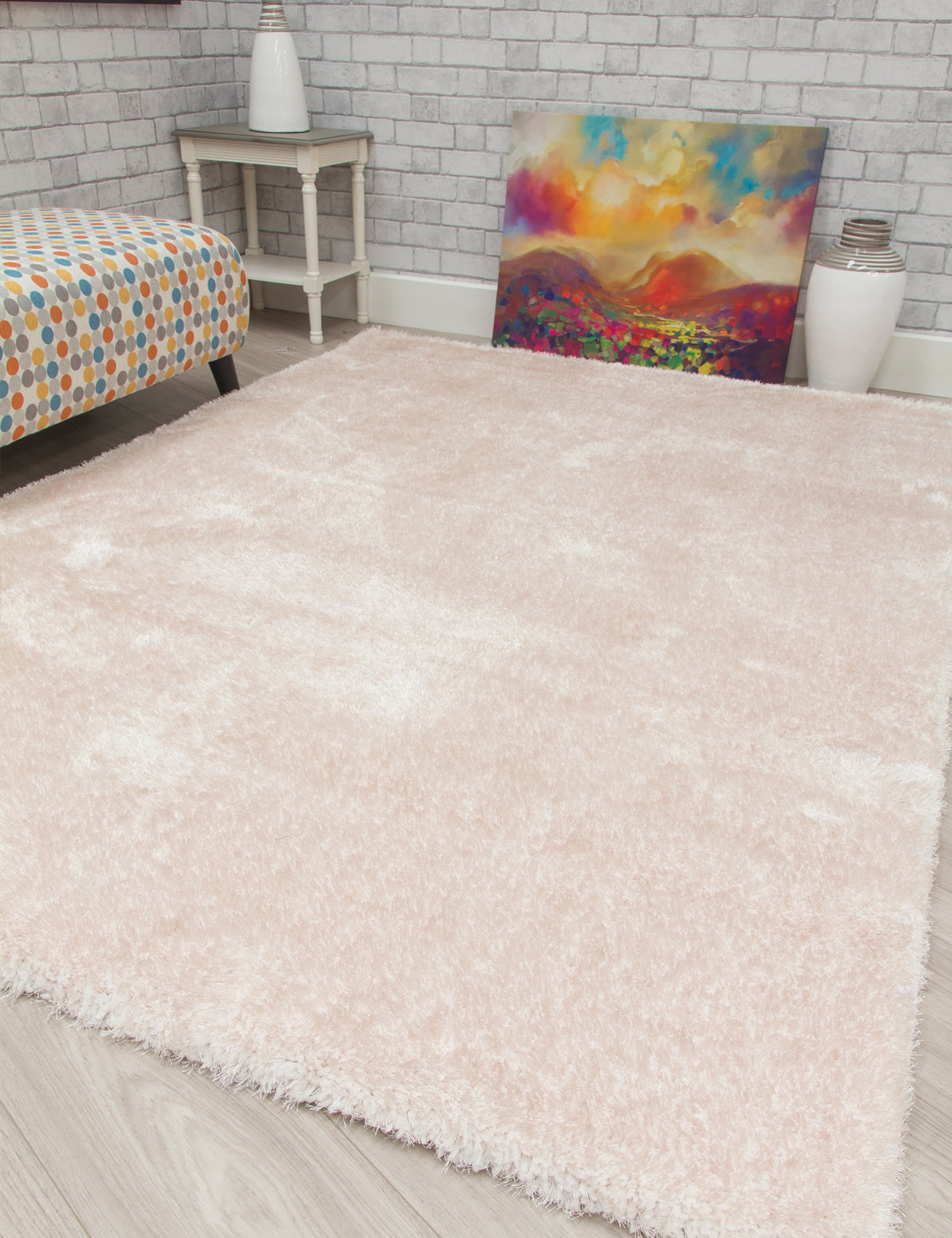 Plush Shaggy Cream Rug