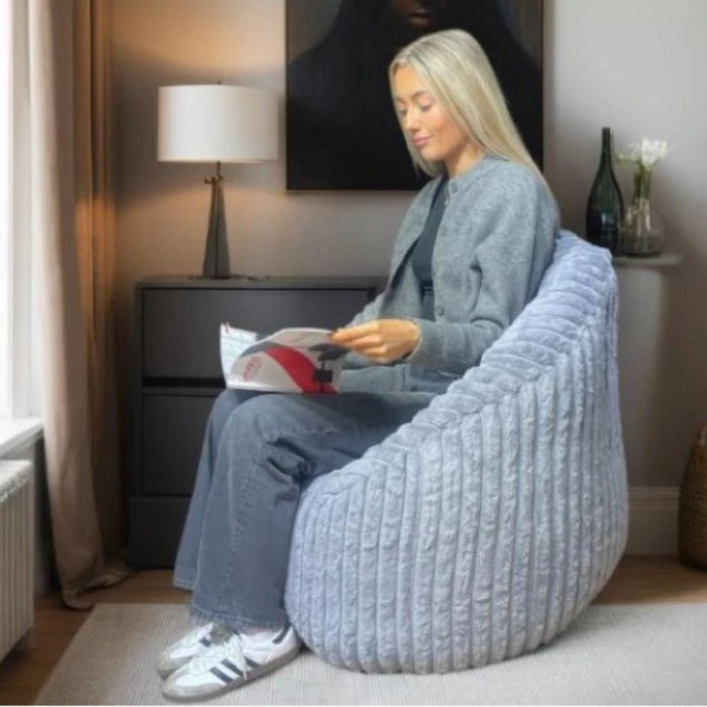 Milano Grey Soft Beanbag