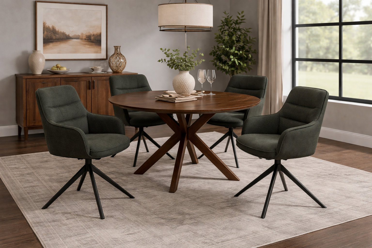 Carly 360 Swivel Dining Chair