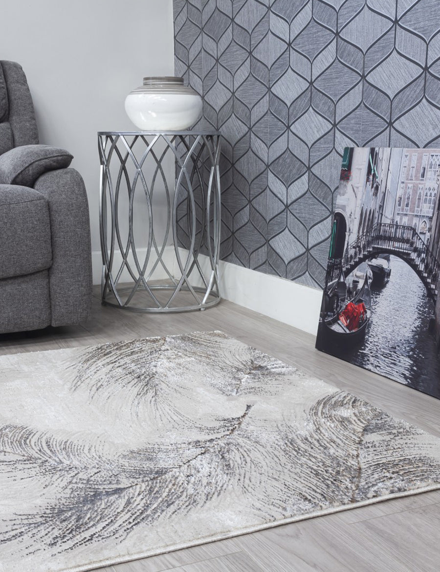 Boutique Plumes Beige Rug