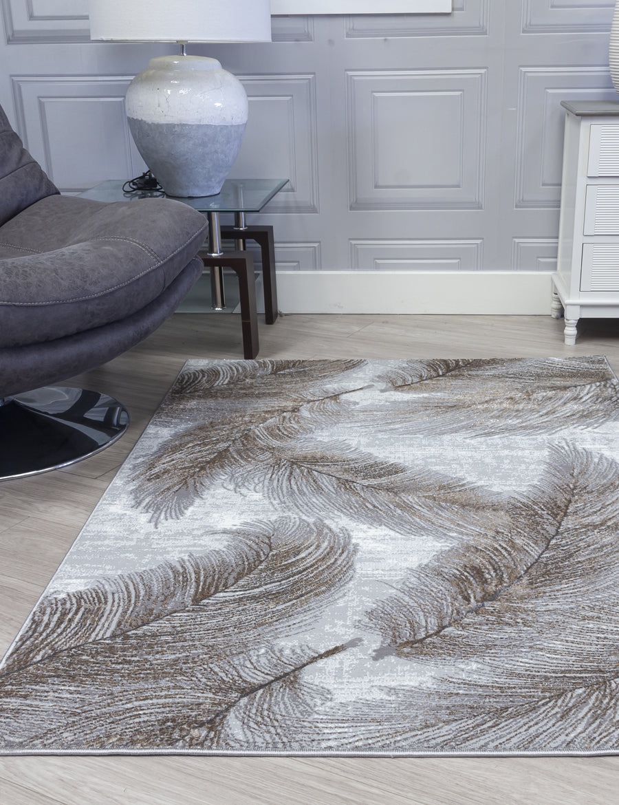 Boutique Plumes Grey Rug