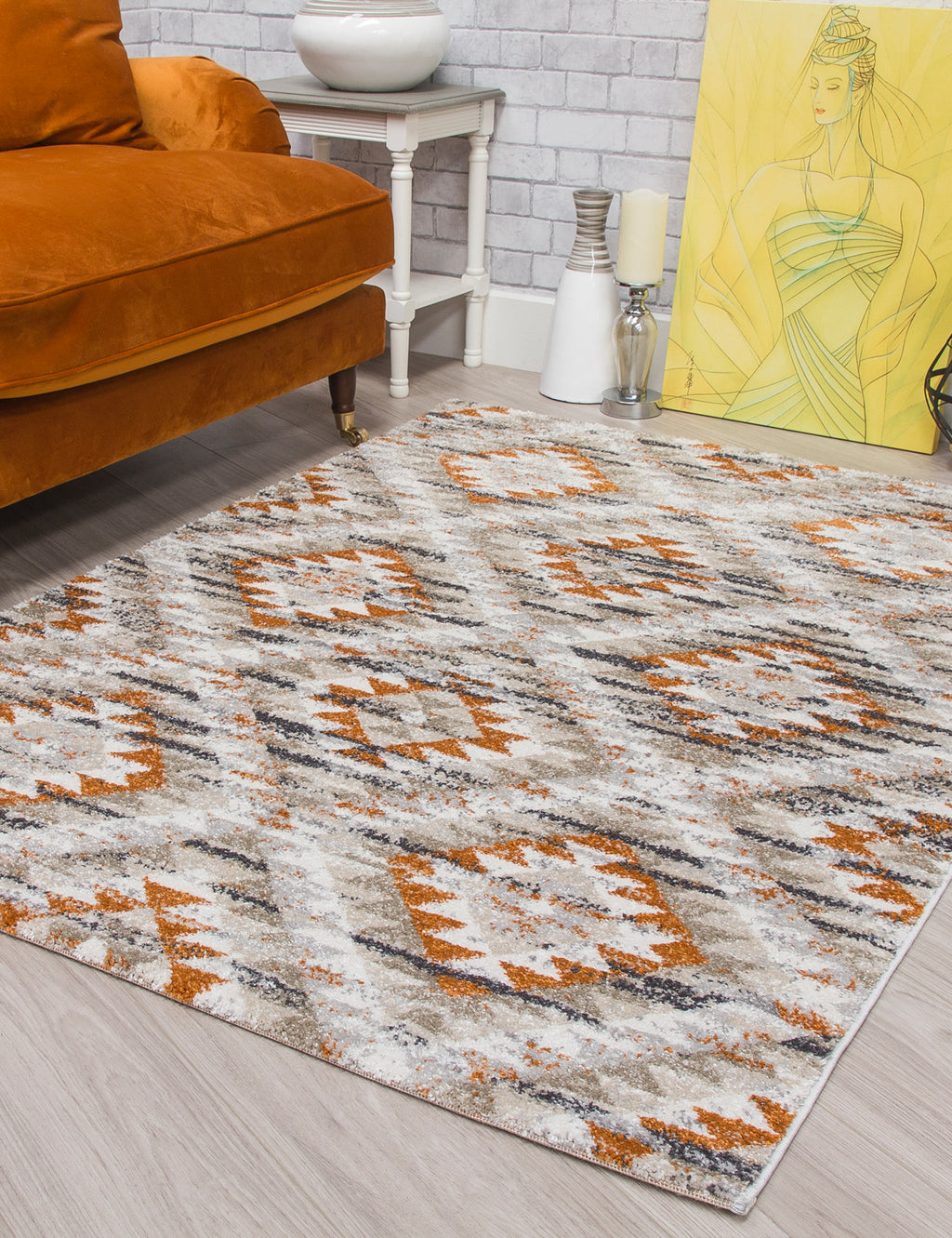 Ardenne Azteca Pumpkin Rug