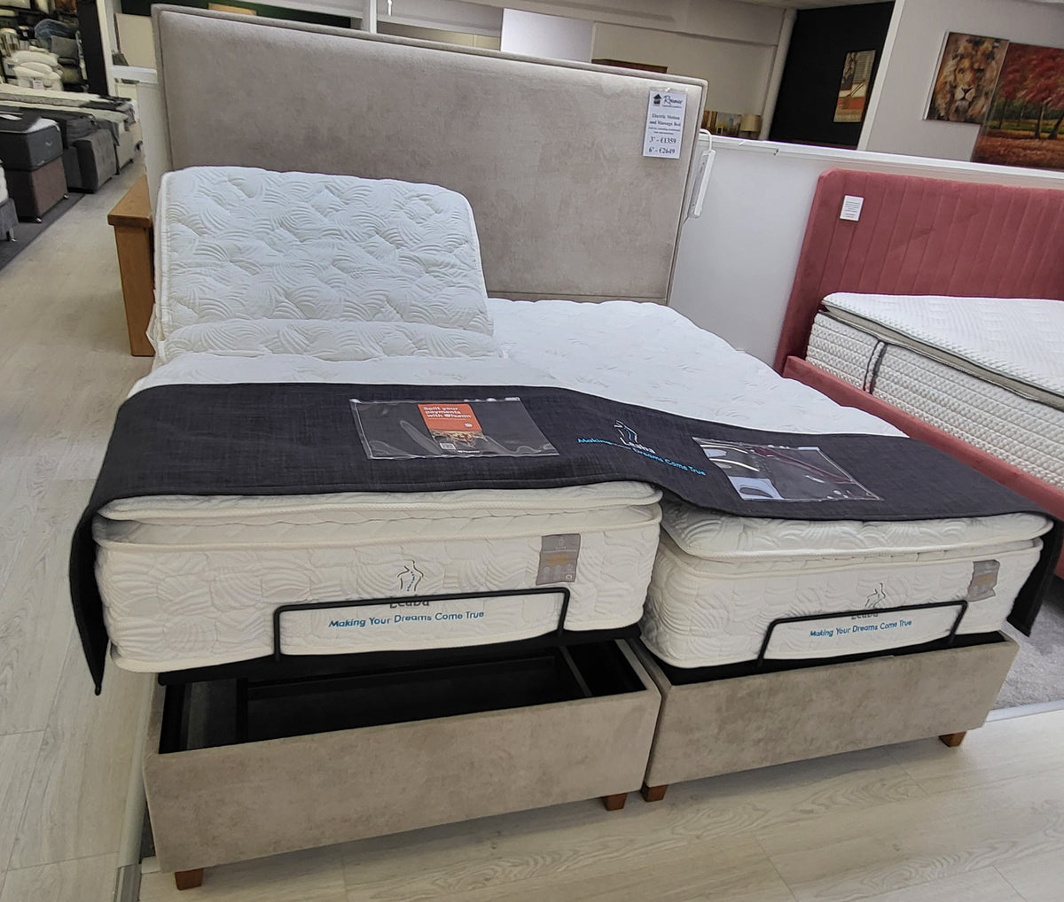 Electric Motion and Massage Full Bed Set