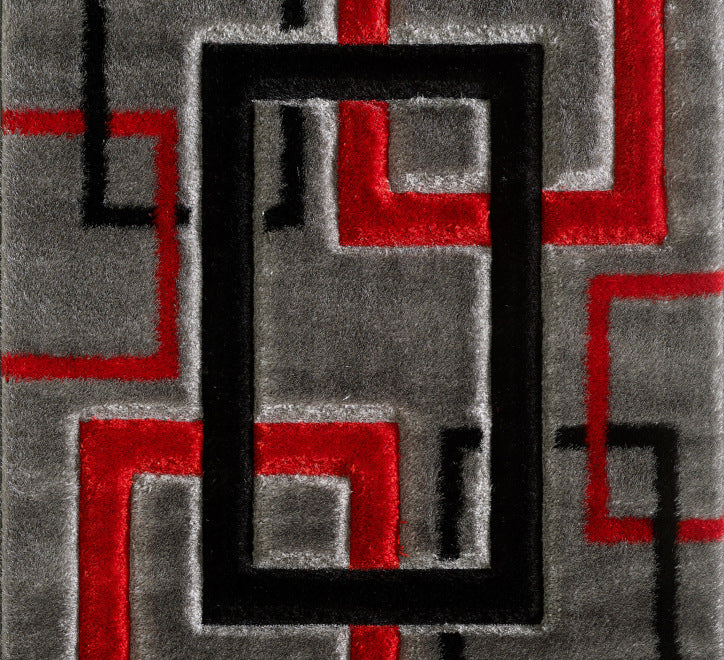 Mercury Rug- Grey Red