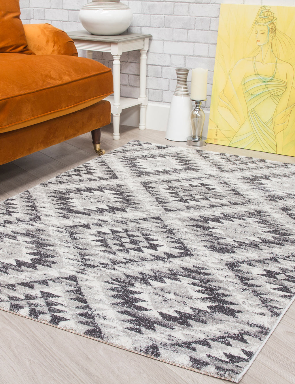 Ardenne Azteca Grey Rug