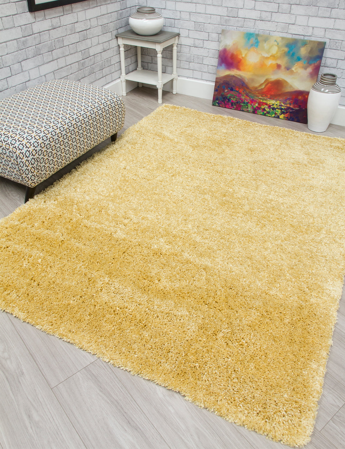 Dreams Shaggy Yellow Rug
