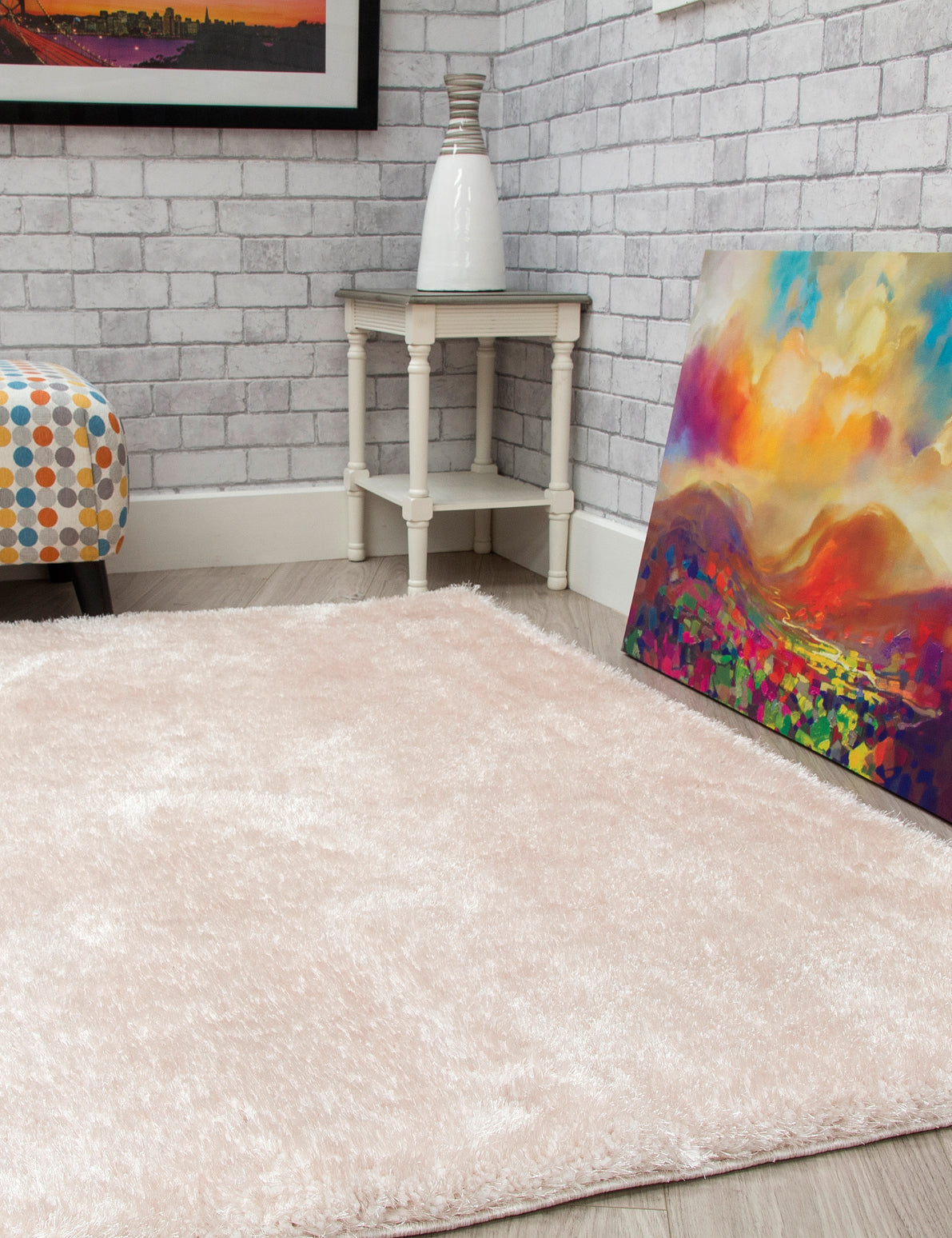 Plush Shaggy Cream Rug