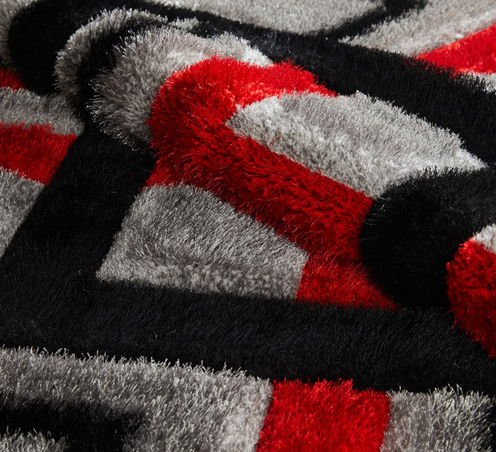 Mercury Rug- Grey Red