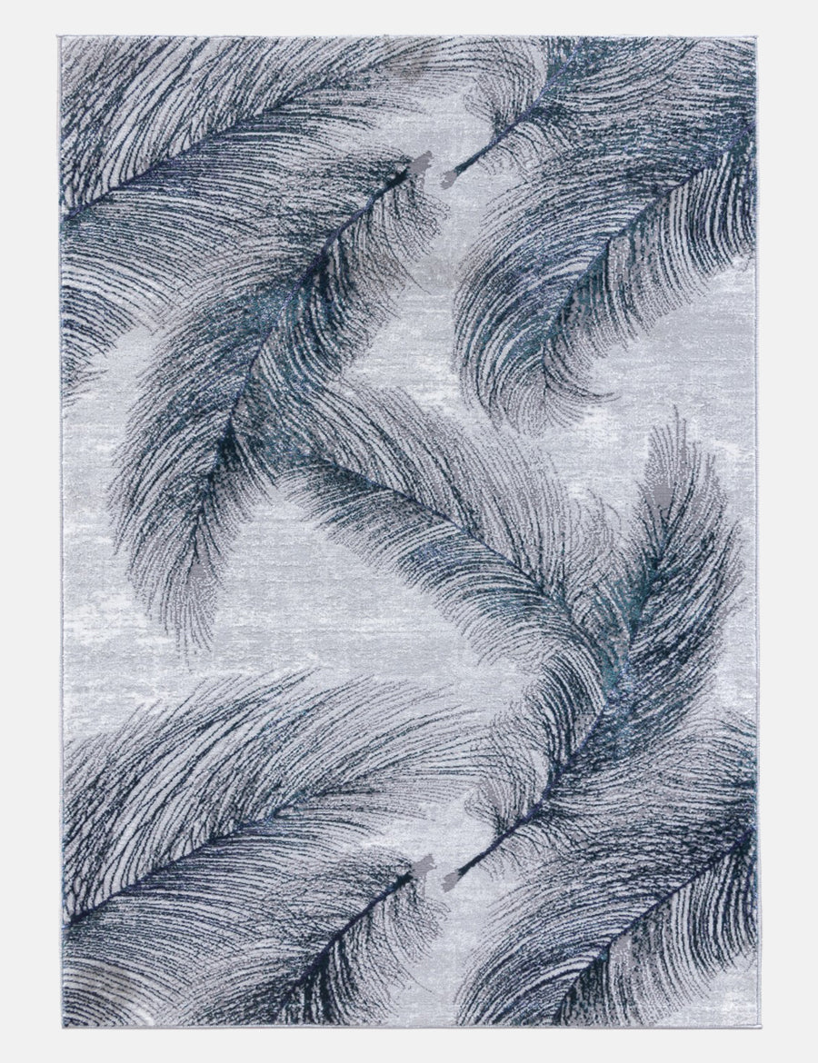 Boutique Plumes Blue Rug
