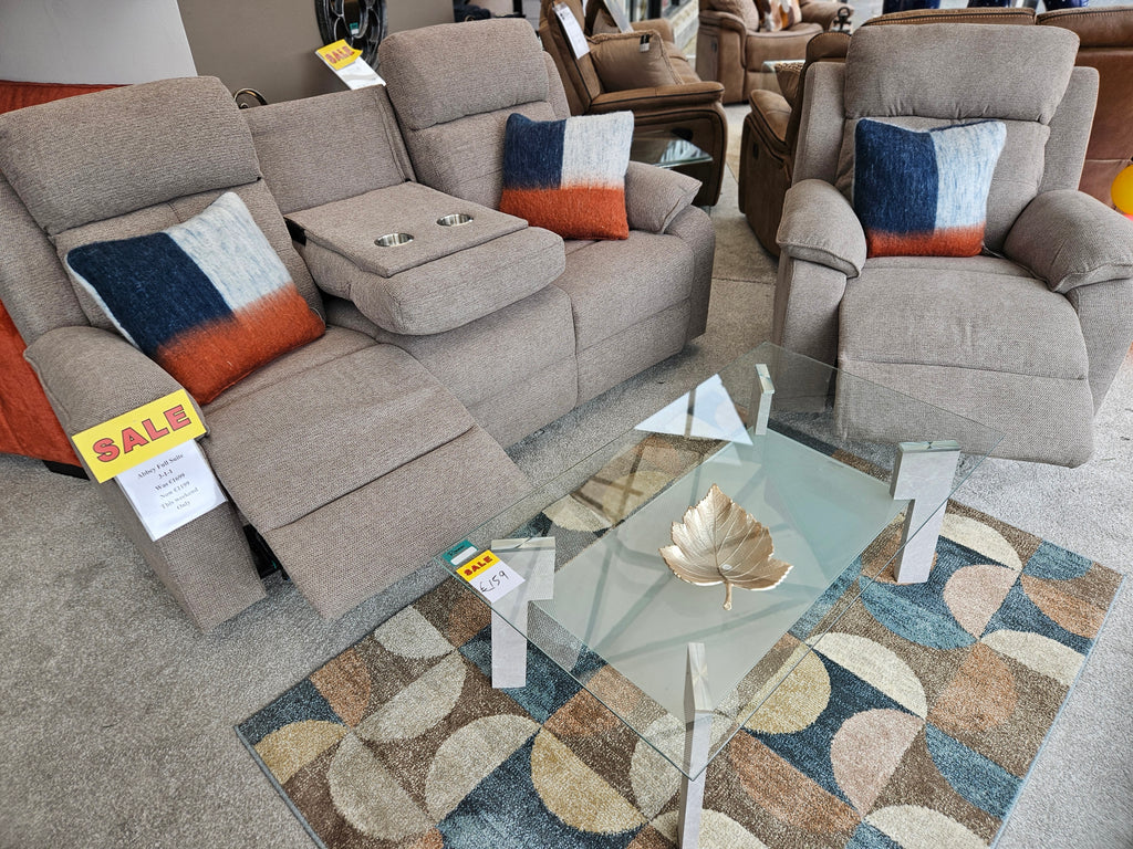 Abbey Recliner Sofas – Light Brown