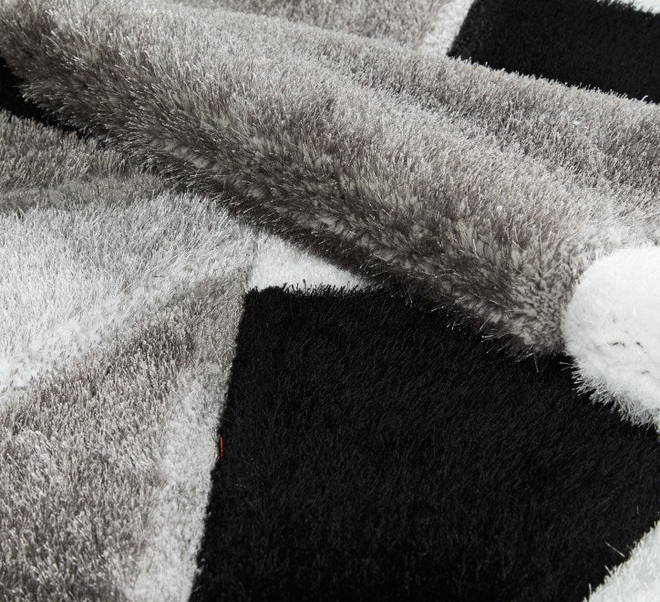 Pluton Rug - Black Grey