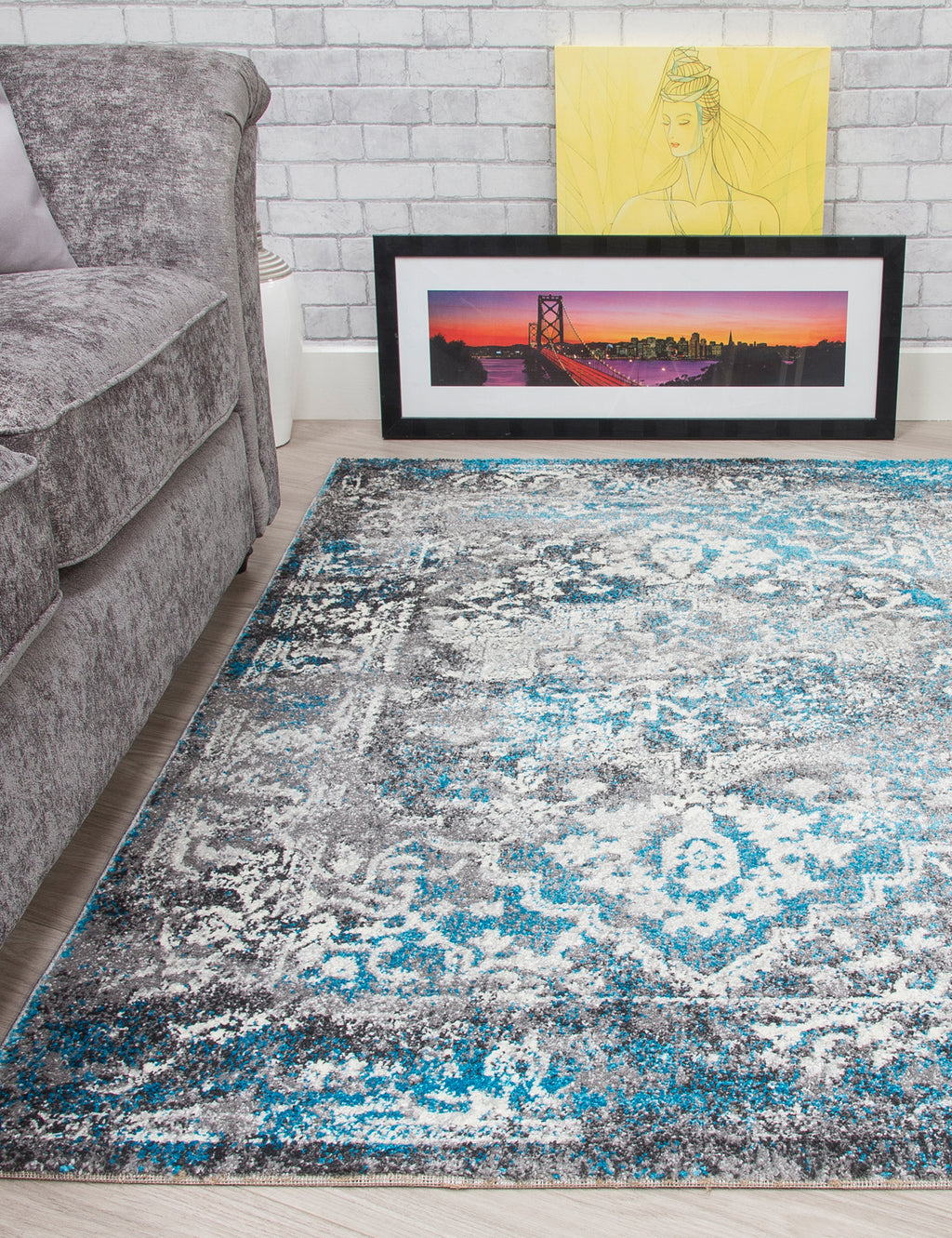 Antika Medallion Teal Rug