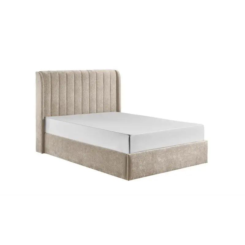 Frida Gaslift Ottoman Storage Bedframe Beige