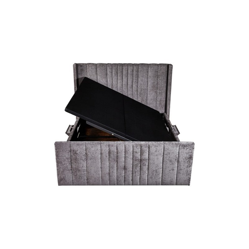 Clara Gaslift Ottoman Storage Bed Grey