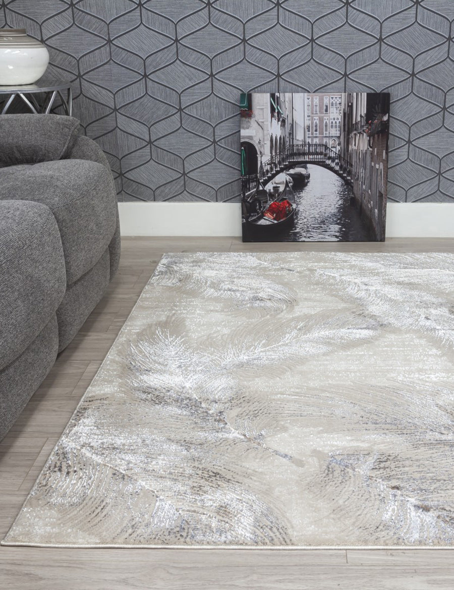 Boutique Plumes Beige Rug