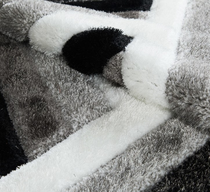 Saturn Rug - Black Grey