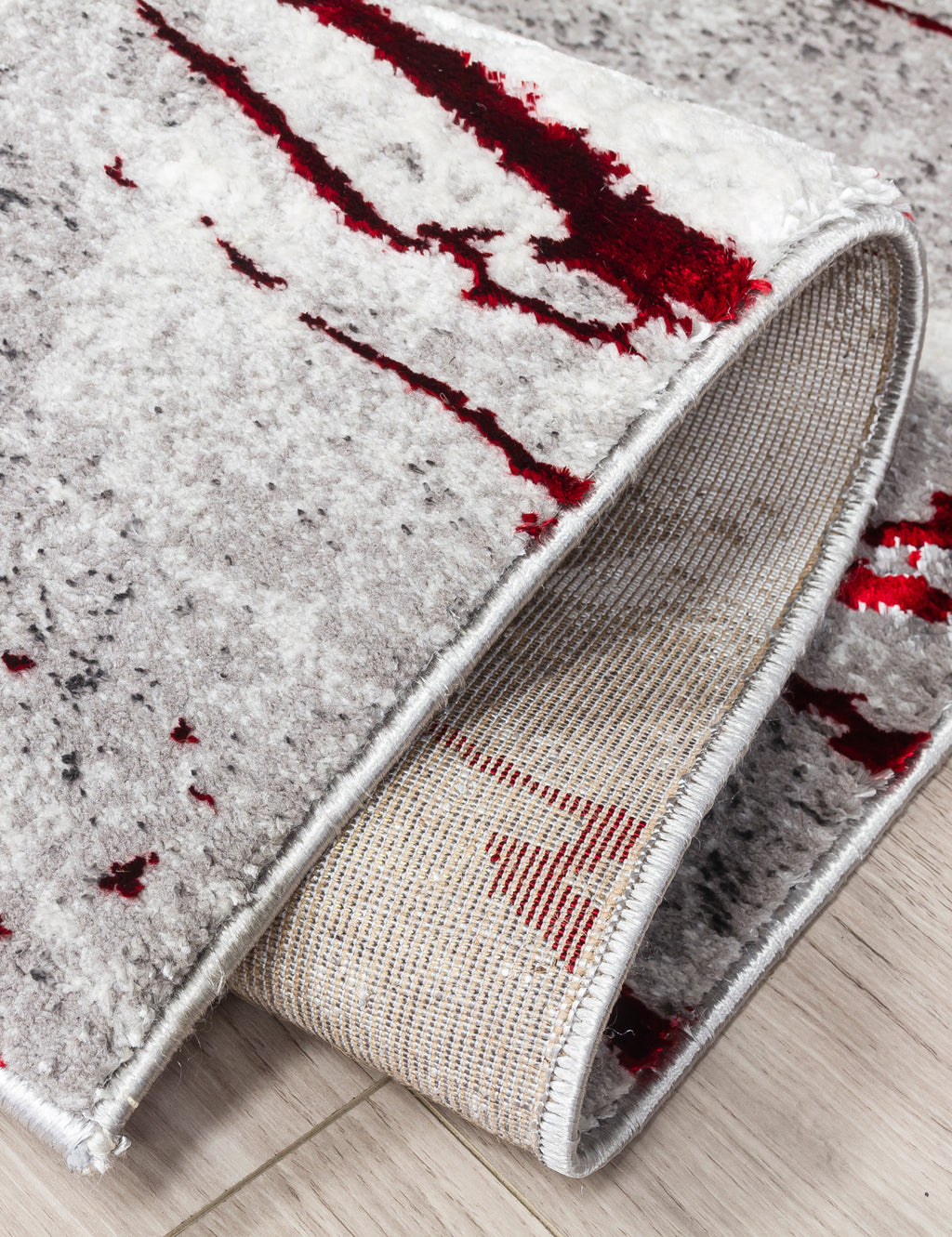 Glitz Marble Red Rug