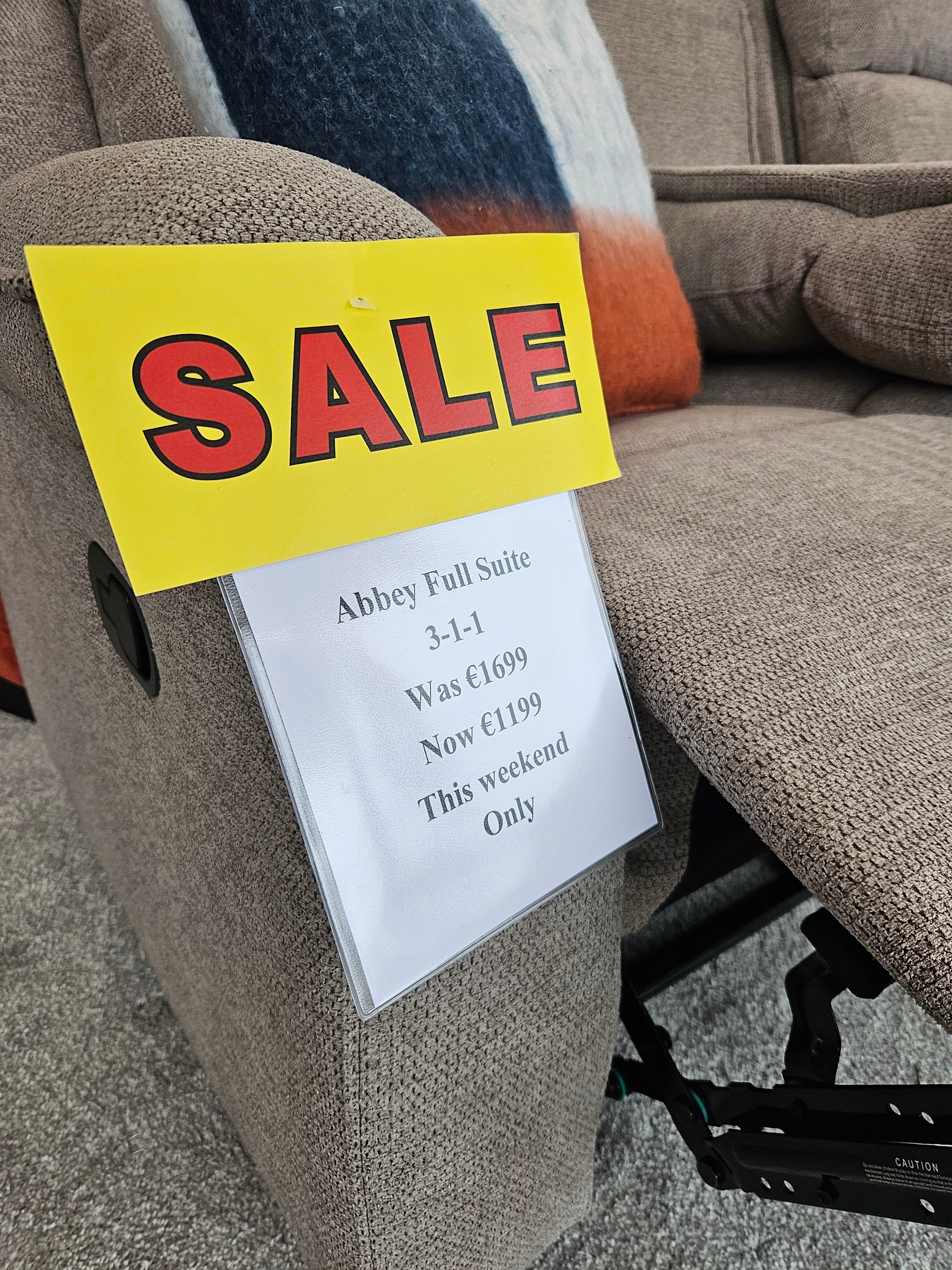 Abbey Recliner Sofas – Light Brown