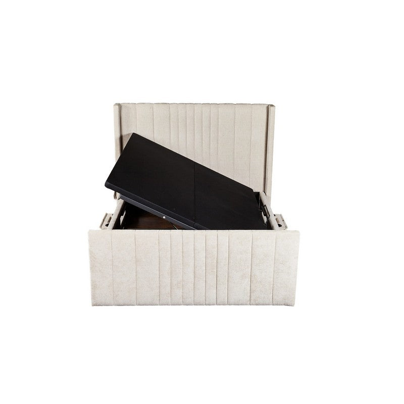 Clara GasLift Storage Bed Beige