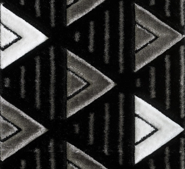Venus Rug - Black Grey