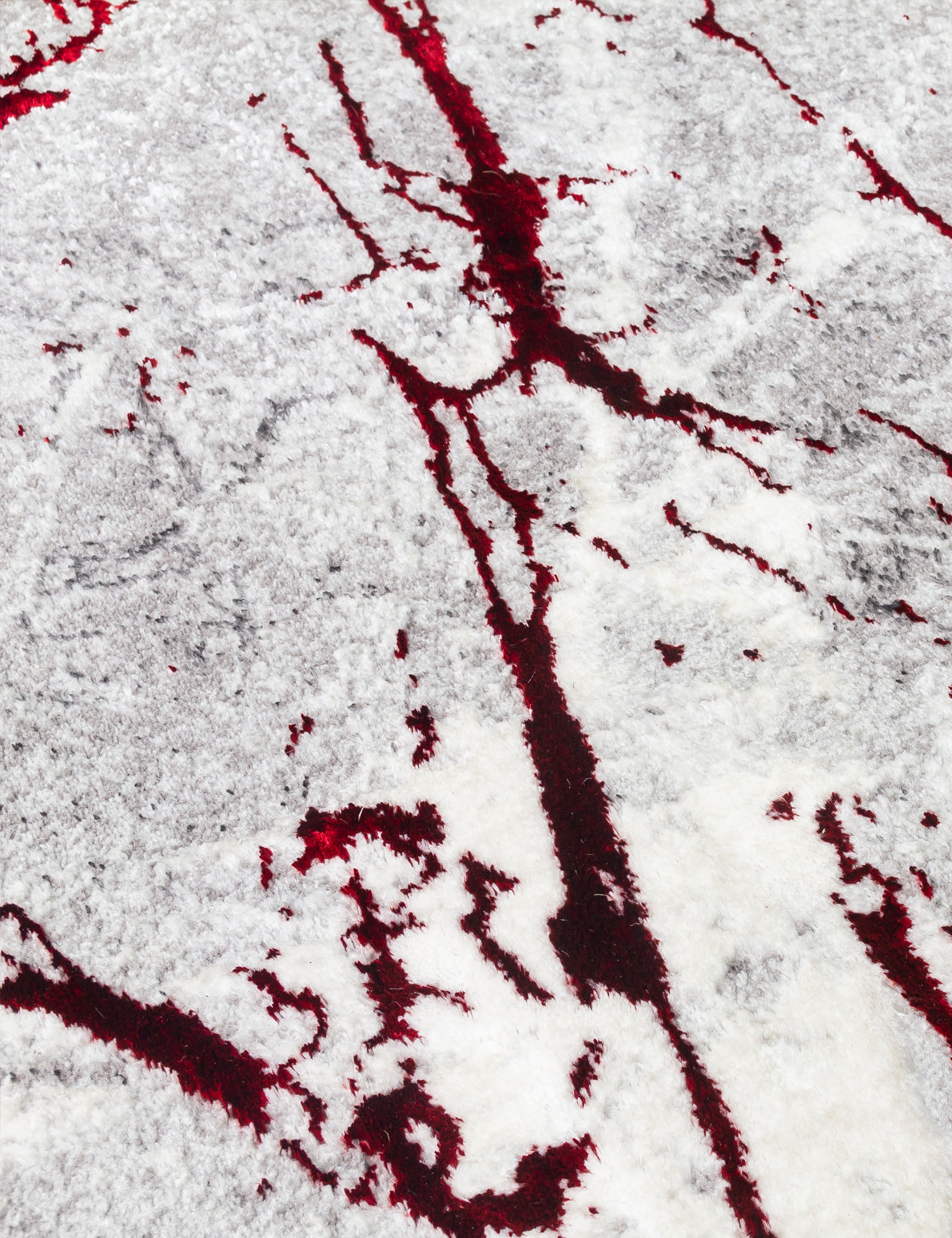 Glitz Marble Red Rug