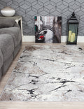 Glitz Marble Grey Rug