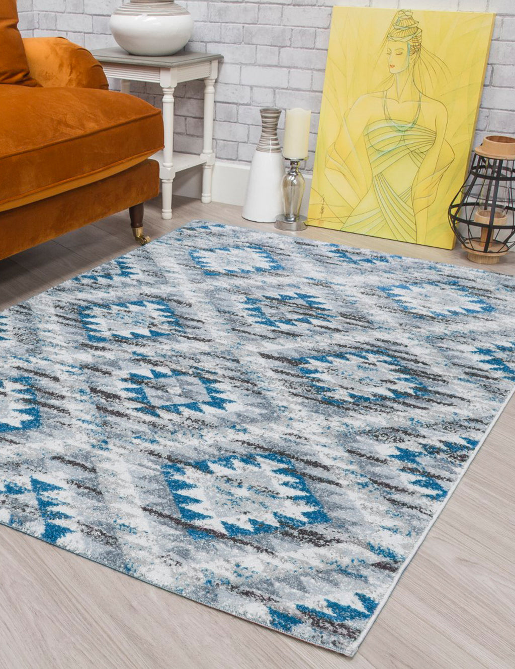 Ardenne Azteca Blue Rug