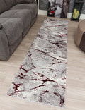 Glitz Marble Red Rug