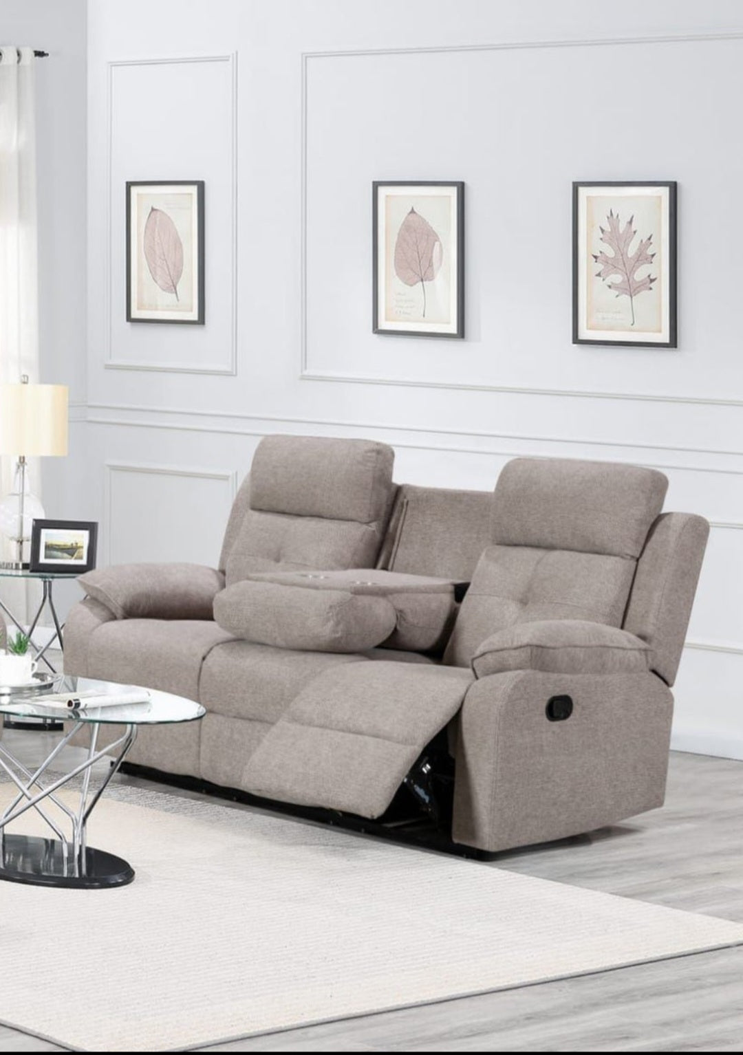 Abbey Recliner Sofas – Light Brown