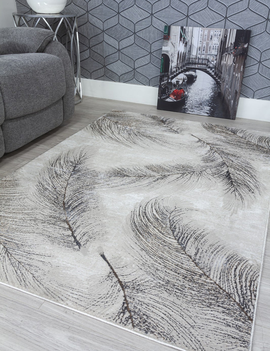Boutique Plumes Beige Rug