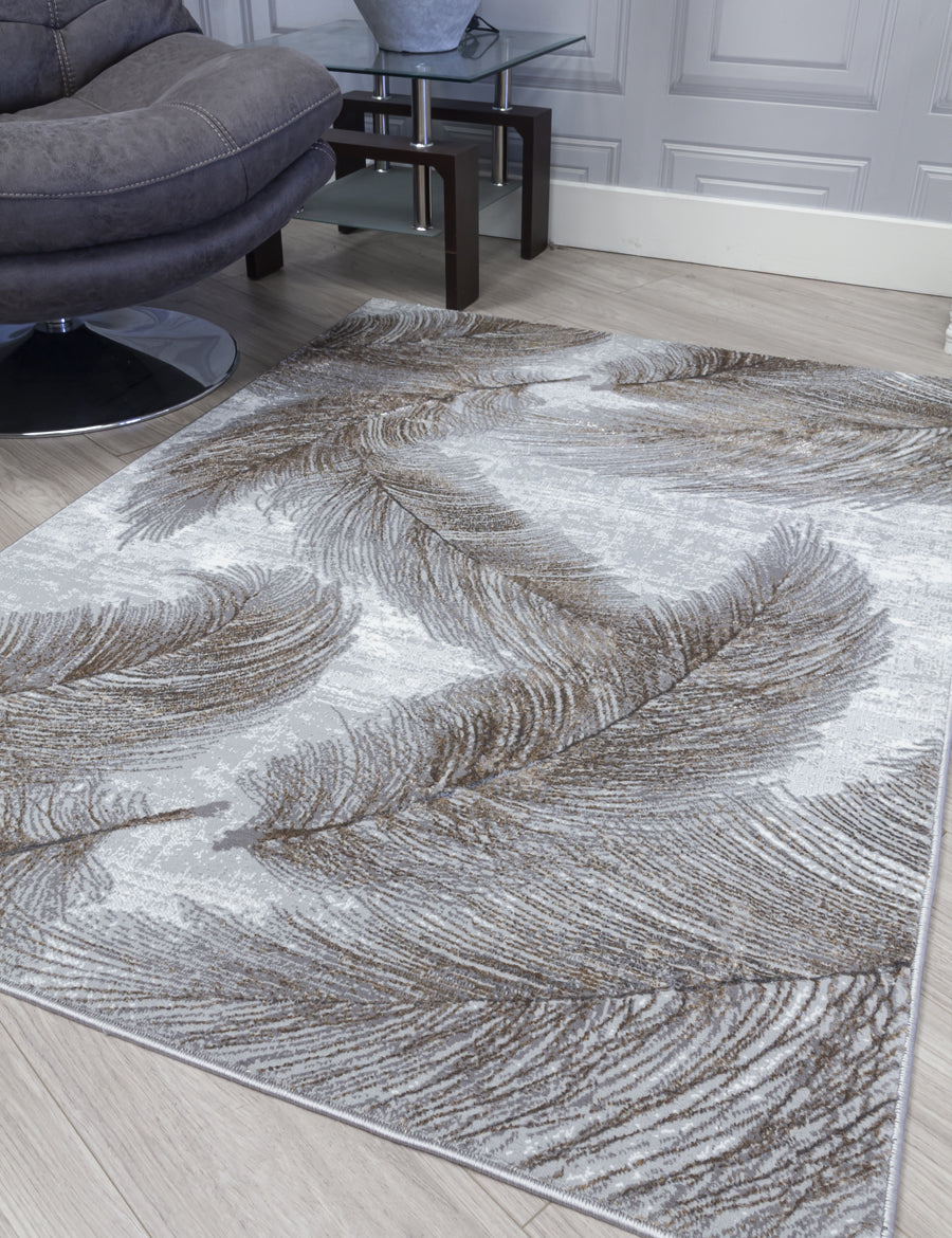 Boutique Plumes Grey Rug