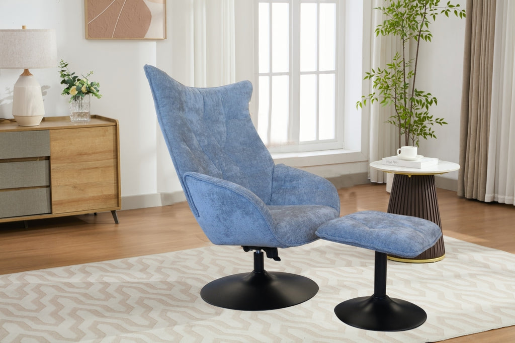 Osbourne Swivel Chair with Foot Stool