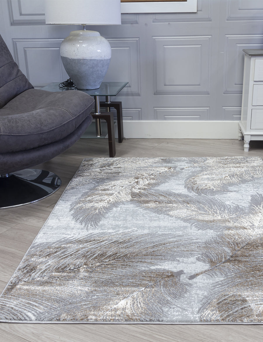 Boutique Plumes Grey Rug