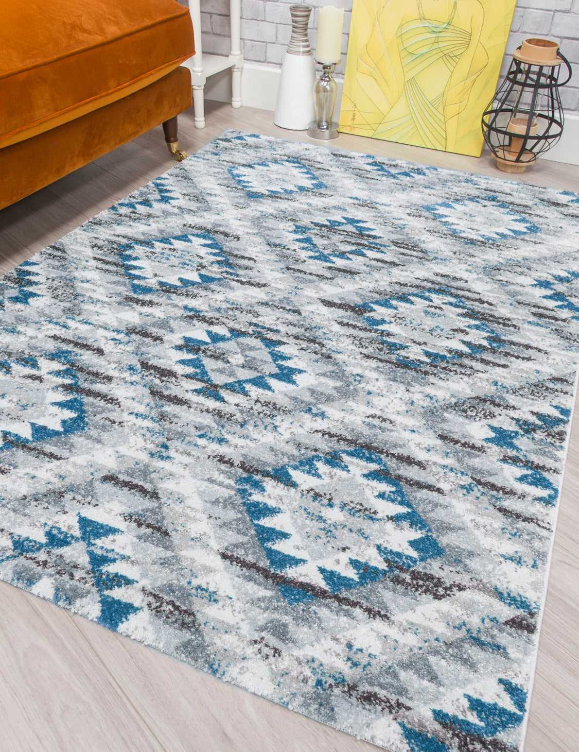 Ardenne Azteca Blue Rug
