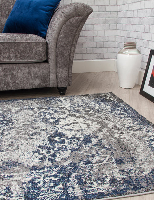 Antika Medallion Navy Rug
