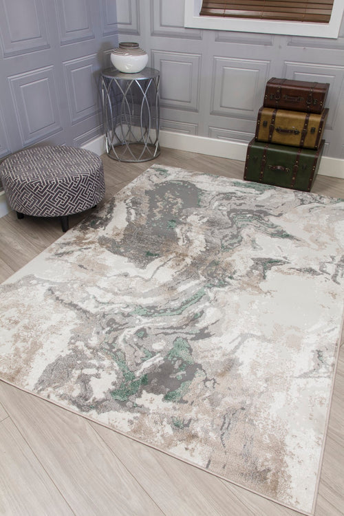 Casino marble green rug